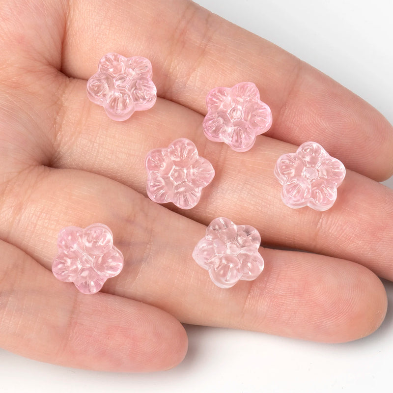 20pcs Czech Glass Flower Spacer Beads Plum Blossom Crystal for DIY Jewelry