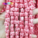 20pcs Elephant Coral Beads Jewelry Making 12/14mm