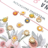 20pcs Colorful Flowers Charms Enamel Flower Pendant Jewelry Accessories