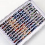 Multicolor Shell Stainless Steel Rings Mix Style Wedding Party Finger Jewelry