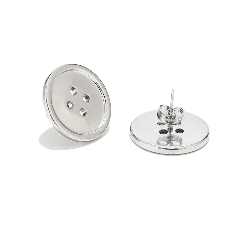20pcs Stainless Steel Stud Earrings Wedding Party Rings Gift