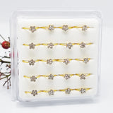 20pcs Flower Nose Ring Septum Rings 925 Silver Piercing Jewelry