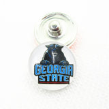 20pcs Georgia State University Snap Buttons for 18mm US Teams Snap Bracelet