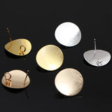 20pcs 20mm Metal Round Stud Earring Base with Loop DIY Finding