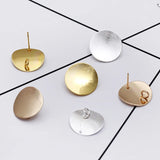 20pcs 20mm Metal Round Stud Earring Base with Loop DIY Finding