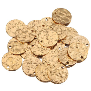 20pcs Stainless Steel Round Charms Blank Coin Beads DIY Necklace Bracelet