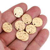 20pcs Stainless Steel Round Charms Blank Coin Beads DIY Necklace Bracelet