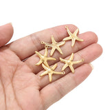20pcs Gold/Silver Stainless Steel Starfish Sea Star Charms DIY Jewelry Making