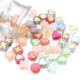 20pcs Golden Lampwork Beads Glazed Butterfly Flower Jewelry Making DIY
