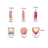 20pcs Golden Lampwork Beads Glazed Butterfly Flower Jewelry Making DIY