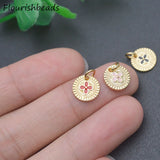 20pcs Good Nickel Plated Flower Charms Pendants for Diy Jewelry Bracelet