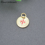 20pcs Good Nickel Plated Flower Charms Pendants for Diy Jewelry Bracelet