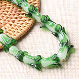 20pcs/lot Lampwork Beads 10x20mm Cabbage Shape Loose Spacer Beads