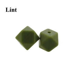 20pcs 17mm Hexagon Silicone Beads for Teething Necklace Making