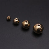20pcs High Solid Copper Beads 4-9.5mm Round Spacer DIY Jewelry Making