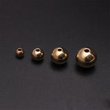 20pcs High Solid Copper Beads 4-9.5mm Round Spacer DIY Jewelry Making
