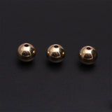 20pcs High Solid Copper Beads 4-9.5mm Round Spacer DIY Jewelry Making