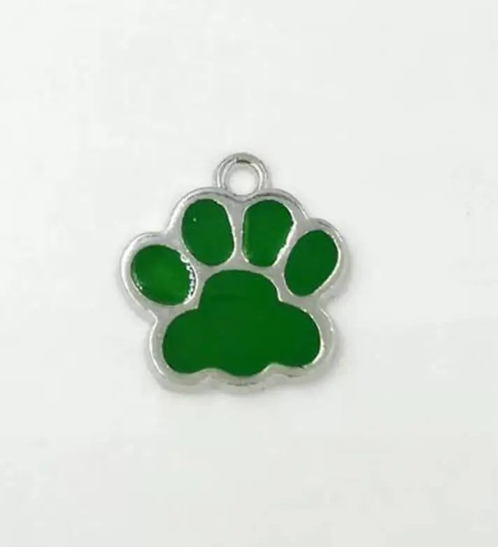 20pcs High Vintage Enamel Dog Paw Prints Charms Pendants