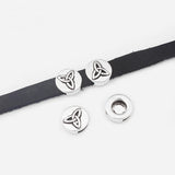 20pcs Silver Spacer Beads for 10*2mm Leather Cord Bracelets