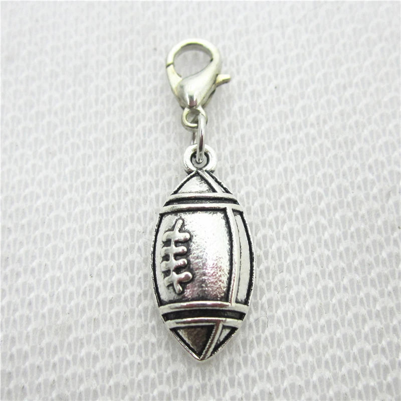 20pcs Football Charms Dangle Charms DIY Jewelry Pendants