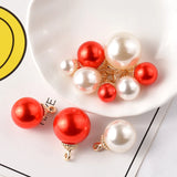 20pcs Pearl Beads Crimp End Beads Round Charms DIY Pendant for Jewelry Making
