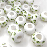 20pcs Lampwork Ceramic Beads 9*14mm Flower Porcelain DIY Jewelry Making