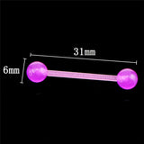 20pcs Luminous Plastic Tongue Rings Barbell Piercing Rings