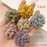 20pcs Korea Suede Flower Hairpin Hoop DIY Hair Accessories Bag Hanging Jewelry