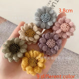 20pcs Korea Suede Flower Hairpin Hoop DIY Hair Accessories Bag Hanging Jewelry