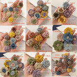 20pcs Korea Suede Flower Hairpin Hoop DIY Hair Accessories Bag Hanging Jewelry