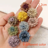 20pcs Korea Suede Flower Hairpin Hoop DIY Hair Accessories Bag Hanging Jewelry