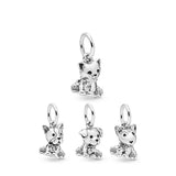 20pcs Metal Alloy Puppy Cat Pet European Pendants for Charms Bracelet DIY