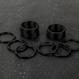 20pcs Metal Blank Keyring Keychain Split Ring DIY Key Chains Accessories