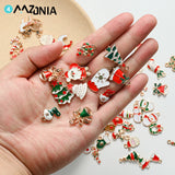 20pcs Christmas Pendants Charms Ornaments for Jewelry Making Xmas Tree Decor
