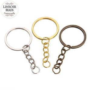 20pcs Antique Bronze Key Rings 60mm Long Key Chains Split Rings KeyChains