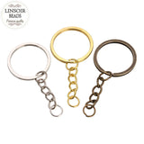 20pcs Antique Bronze Key Rings 60mm Long Key Chains Split Rings KeyChains