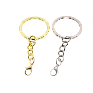 20pcs Metal Key Rings Lobster Clasp Key Chains Gold/Rhodium Tone Z434