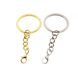 20pcs Metal Key Rings Lobster Clasp Key Chains Gold/Rhodium Tone Z434