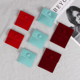 20pcs Microfiber Snap Button Pouch Velvet Jewelry Envelope Bag
