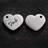 20pcs Stainless Steel Heart Shaped Pendants for DIY Jewelry Making