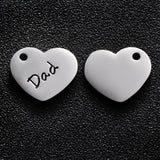 20pcs Stainless Steel Heart Shaped Pendants for DIY Jewelry Making