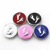 20pcs Mix Footprint Snap Buttons for 18mm Lock Snaps DIY Snap Pendants