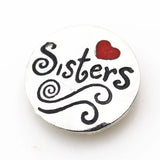 20pcs Mix Metal Sisters Snap Buttons Charms for 18mm Ginger Snap Jewelry DIY