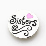 20pcs Mix Metal Sisters Snap Buttons Charms for 18mm Ginger Snap Jewelry DIY