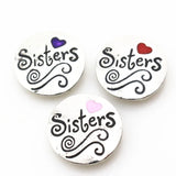 20pcs Mix Metal Sisters Snap Buttons Charms for 18mm Ginger Snap Jewelry DIY