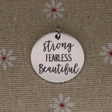 20pcs Mom/Boss Lady Charms Stainless Steel Fearless Charm DIY Accessories