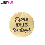 20pcs Mom/Boss Lady Charms Stainless Steel Fearless Charm DIY Accessories