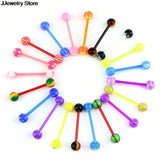 20pcs Flexible UV Silicone Tongue Nipple Stud Bar Ring Barbell Piercing