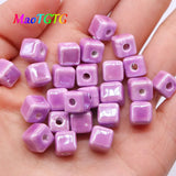 20pcs Multicolor Square Ceramic Beads Jewelry Making Necklace Bracelet 8mm