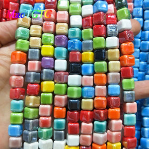 20pcs Multicolor Square Ceramic Beads Jewelry Making Necklace Bracelet 8mm